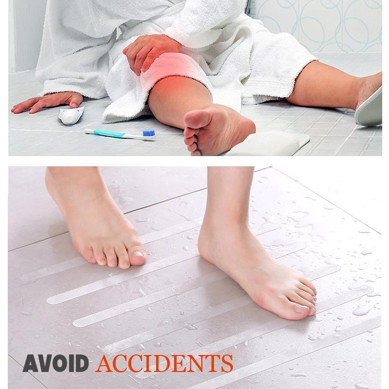 Anti Slip Shower Strips Bathroom Transparent Shower Stickers Bath Safety Strips Non Slip Strips For Bathtub Shower Stairs Floors