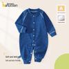 Unisex Striped Long-Sleeve Jumpsuit: Skin-Friendly Baby Bodysuit for Boys & Girls