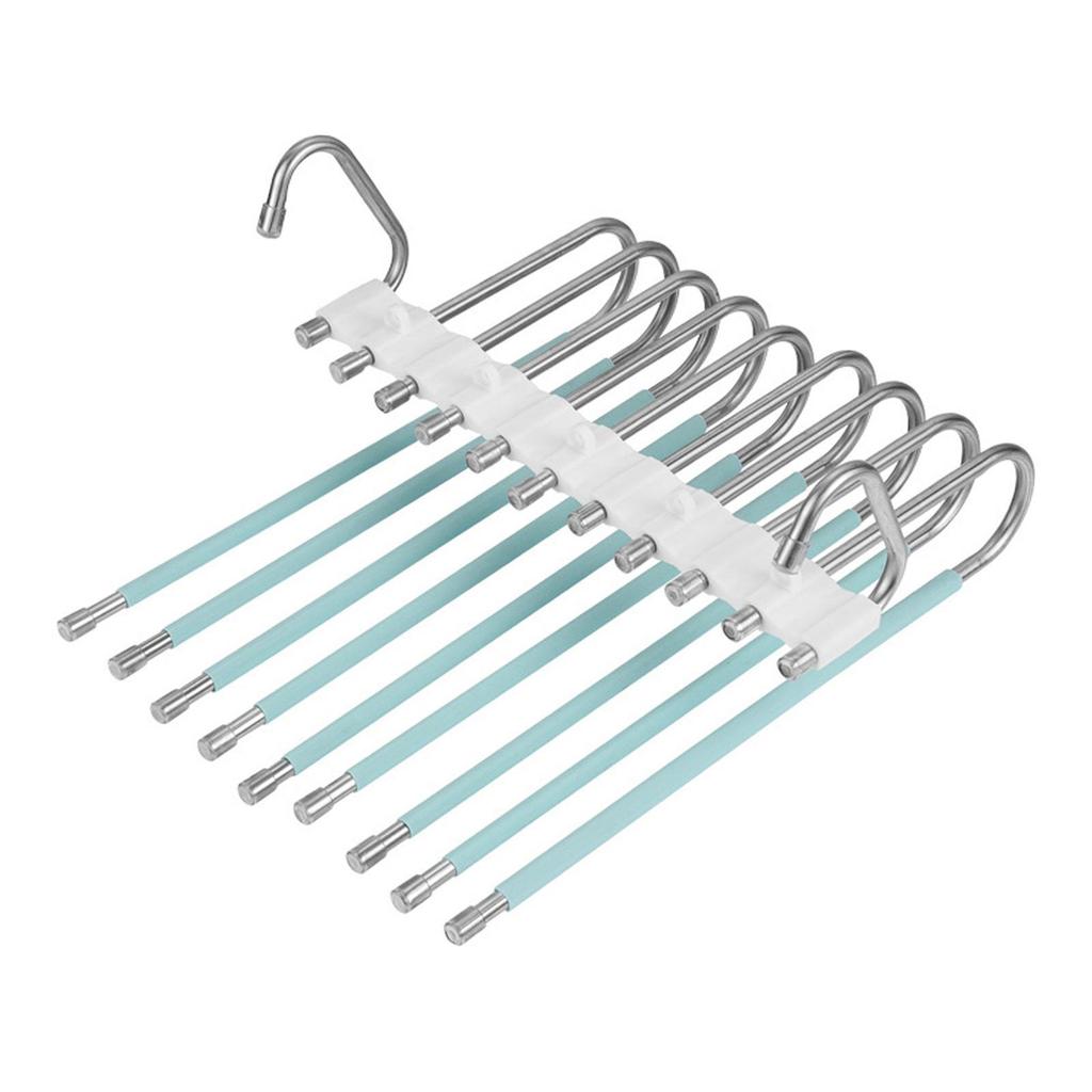 Multi Layer Folding Pants Hangers Slack Wardrobe Travel Hotel Hanging Rack 