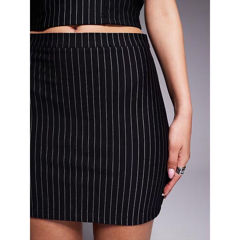 Foreign Trade Original Order Aso * S Advanced Temperament Simple Design Sense Retro Stripe Slimming A Word Sheath Mini Skirt 1576