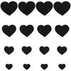 Heart Shape heart patches Red Black iron on heart patches for clothing Mini Heart 4 Sizes embroidered pattern patches Hats