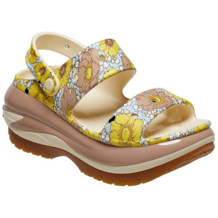 Crocs Mega Crush Lightweight Durable Beach Sandals Unisex Sandals Brown 208966-1LQ