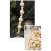 Portable Wooden Christmas Bead Strands For Indoor Holiday Decorations Tree Window Wall Hanging Festival Party Supplies