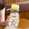 Garrafa de Água de Cachorrinho Kawaii 500ml Plástico Fofo Portátil Copo para Café Suco Matcha Garrafa de Bebida à Prova de Vazamentos Sem BPA Para Mulher Crianças