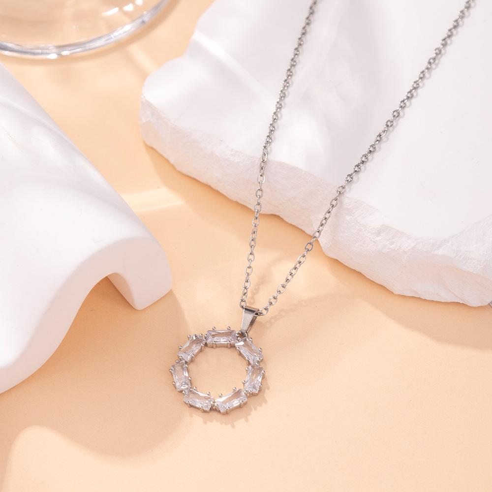 Kadın Lüks Titanyum Çelik Kolye Ucu Klavikula ve Uzun Kazak Kolyesi - Niş Tasarım