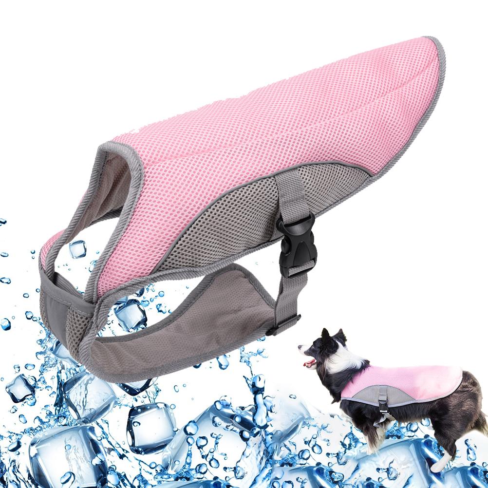 Soft Ventilate Summer Dog Cooling Vest Pet Cooling Harness for Dogs Adjustable Reflective Quick Release Pet Dog Clothes