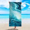 Schnelltrocknendes Polyester Reise Strandtuch, 2D Bedrucktes Marmormuster, Rechteckig Weich, Ganzjahres Unisex, Perfekt für Strand/Schwimmen
