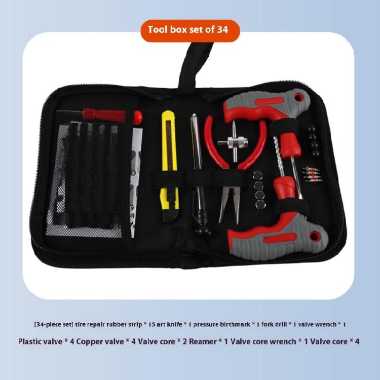 Strong ABS & Metal Tire Repair Set Comprehensive Solution Puncture Fixing for Roadside Emergencies On Car Trucks Bikes