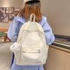 Schoolbag Female Students High School Students Solid Color Backpack
