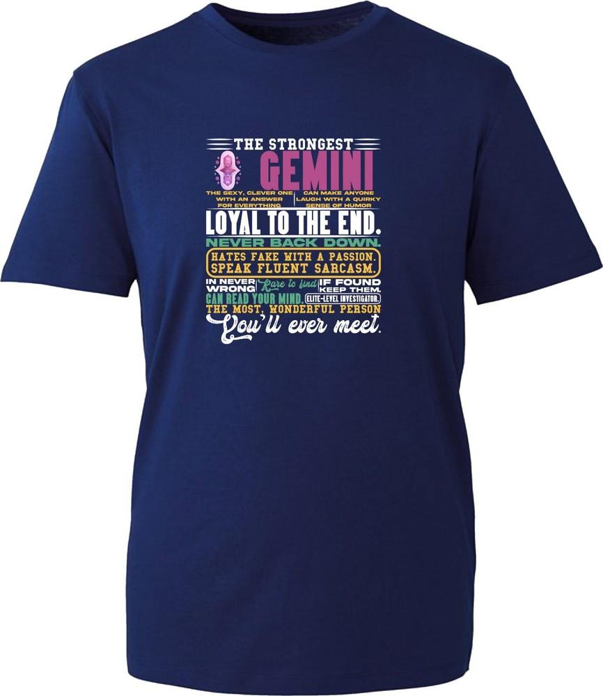 The Strongest Gemini Characteristics TShirt Horoscope Zodiac Sign Birthday Topt S