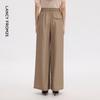 Langzi Draped Straight-Leg Casual Pants