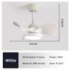 21 Inch 6-Speed Quiet Ceiling Fan Light Adjustable DC Motor Ceiling Fan Lamp Bedroom Dining Room Patio Lighting Ceiling Fan