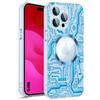 Protective Case - iPhone - 15 Pro - Rigid - Translucent Blue - Tempered Glass Camera Protection