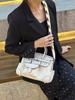 2025 Haute Couture Cargo Birkin Canvas Patchwork Women's Small Handbag with Wide Shoulder Strap