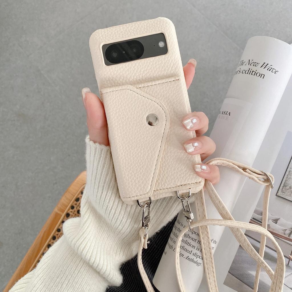 Crossbody Wallet with Card Holder Phone Case for Google Pixel 9 Pro Xl 8 7 6 8A 7A 6A PU Leather Protective Shockproof Cover