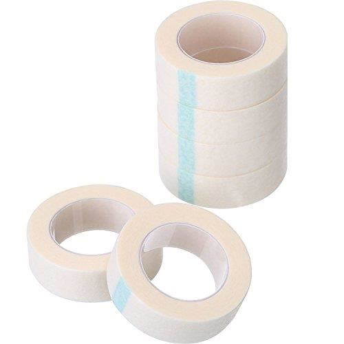 6 Rouleaux Ruban de Cils Papier Blanc Tissu Ruban de Cils pour l'Approvisionnement d'Extension de Cils