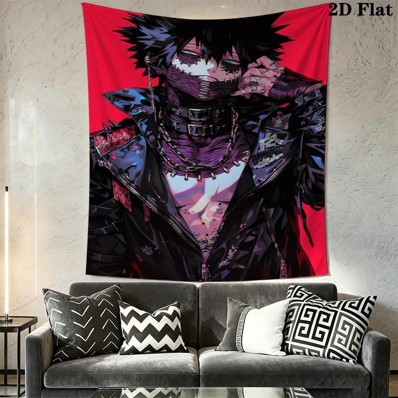My Hero Academia Wall Tapestry Aesthetic Wall Hanging Printed Fabric Blanket Decorative Tapestries for Bedroom Living Room Home Decor