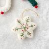 Cute Christmas Felt Snowflake Pendant Pentagon Soft Heart Snowflake Tree Ornament Exquisite Christmas Tree