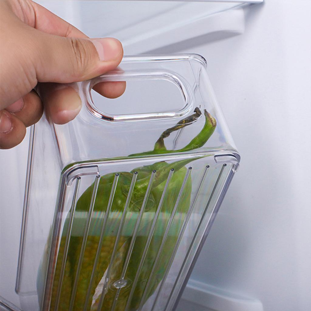 1pc-Refrigerator Food Storage Container Refrigerator Organizer Bins Stackable Fridge Food Storage Box with Hand Kitchen Accessor
