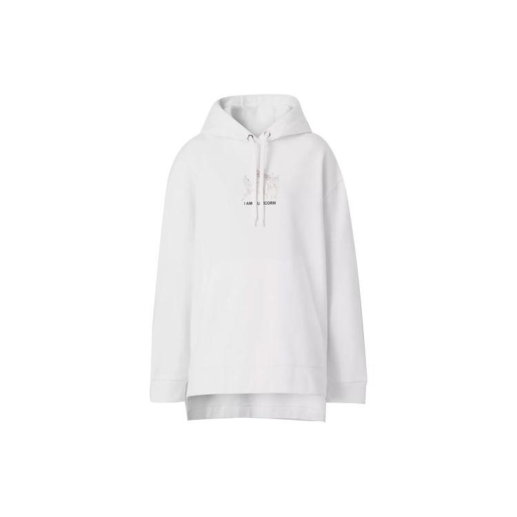 Burberry Step-hem Embroidered Hoodie 80432261
