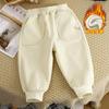 Children's Fleece-Lined Trousers New Winter Collection Boys' Thickened Baby Warm Trousers Girls' Long Trousers Sports Trousers Children's Trousers
