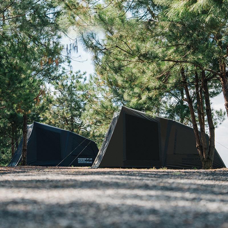 Spring Mountain 4P Inflatable Tent - One Bedroom, One Living Room, Rainproof, Skylight, Outdoor Camping Shelter.