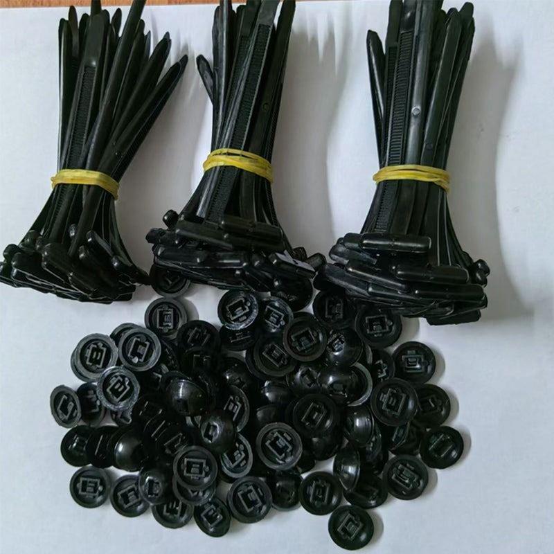 20/50PCS Nylon Universal Cable Tie Buckle Heavy Duty Self-Locking Zip Ties Holder with Pin Fasteners Car Body UV Resistant Zipties