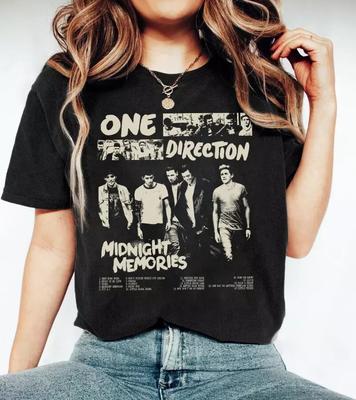 Vintage One Direction Popmusikk T-skjorte, One Funny Direction Grafisk T-skjorte