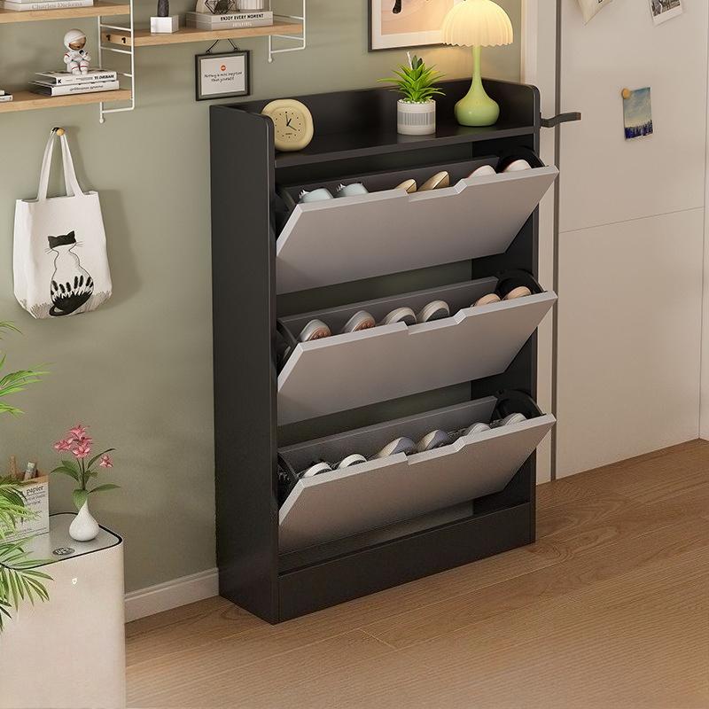 Multifunctional Shoe Cabinet Wooden Narrow Large Capacity Storage Cabinet Simple Shoe Rack Sturdy and Stable Dustproof Shelf