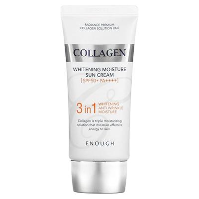 Enough, Collagen, Whitening Moisture Sunscreen Cream, SPF 50+ PA++++, 50g (1.76oz)