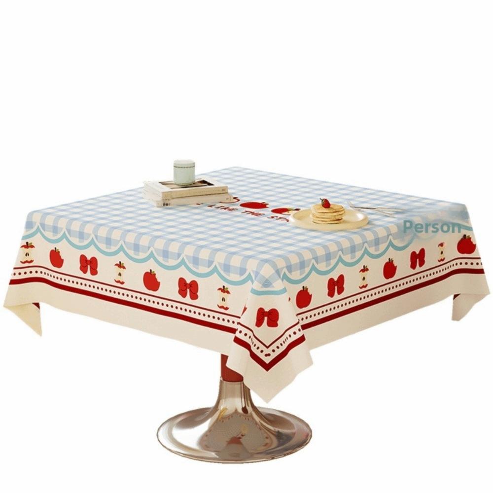 Fleckbeständige Dopamin Tischdecke Ölbeständige Hitzeschutz Quadratischer Tisch Tischdecke Kunststoff Waschbar Couchtisch Tischdecke