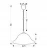 Candellux Vera Pendant Lamp Gold 1X60W E27 Alabaster Shade 1 Pc