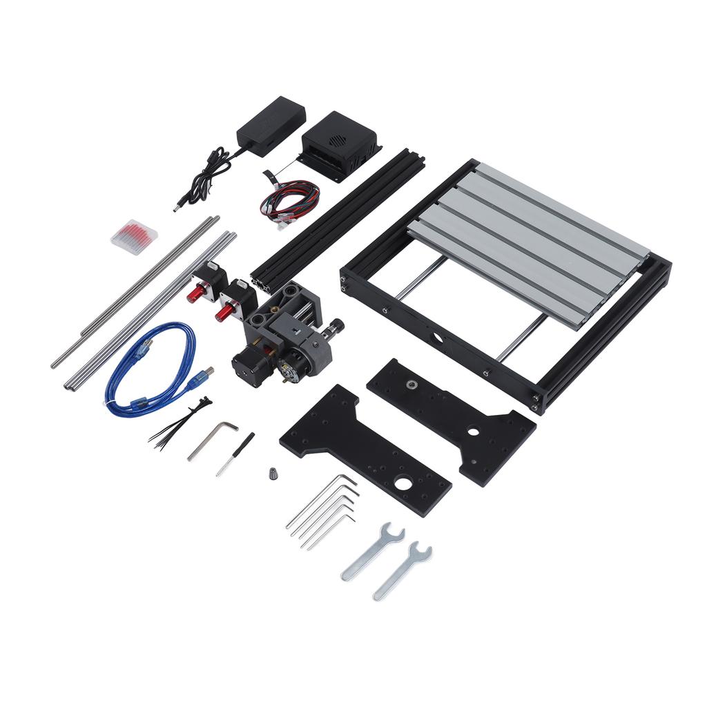 Gravator CNC 3 Axe Control GRBL Mașină de Gravat Control Manual Mașină de Sculptat Lemn 100‑240V Stecher UE