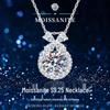 1 Carat Moissanite Pendant Fashionable Ladies Necklace, S925 Sterling Silver Jewelry