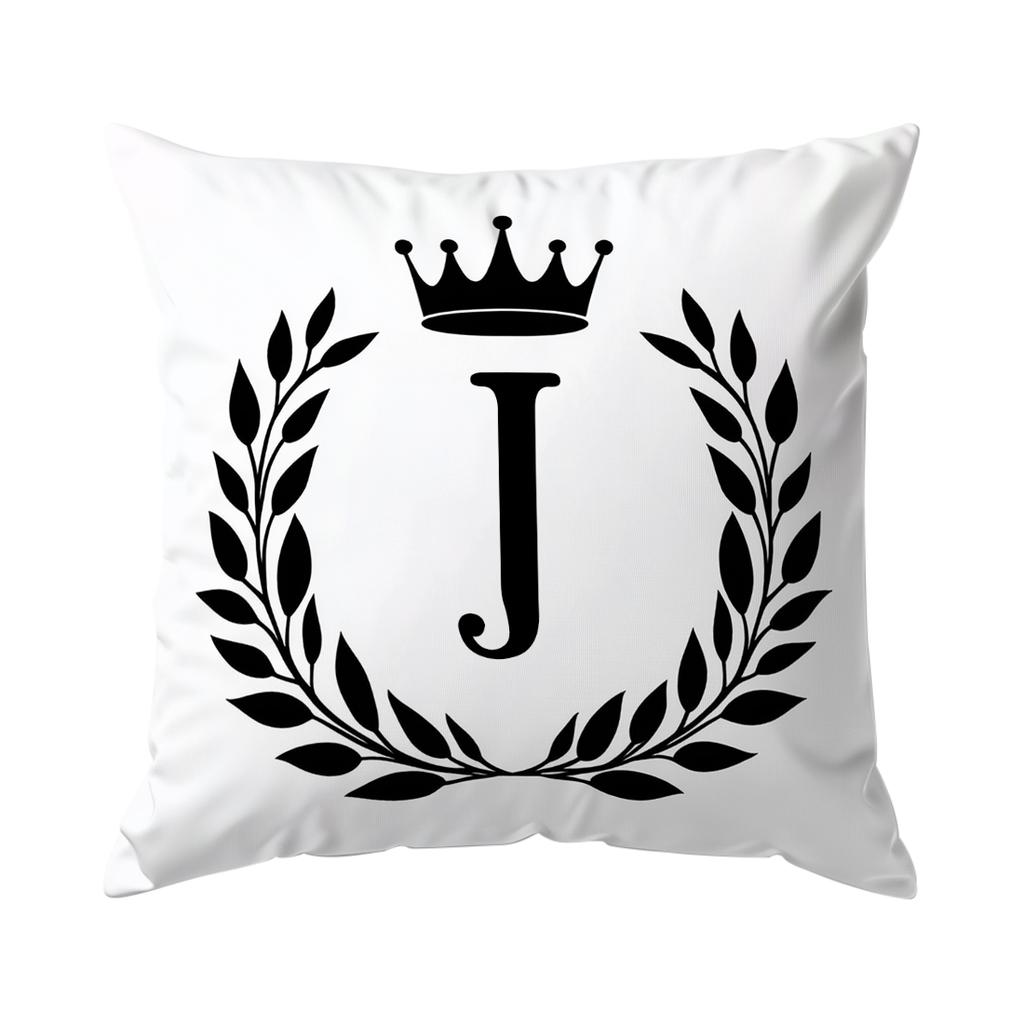 A-Z Crown Letters Decorative Cushions Pillowcase Polyester Cushion Cover Throw Pillow Sofa Decoration Pillowcover Home Decor
