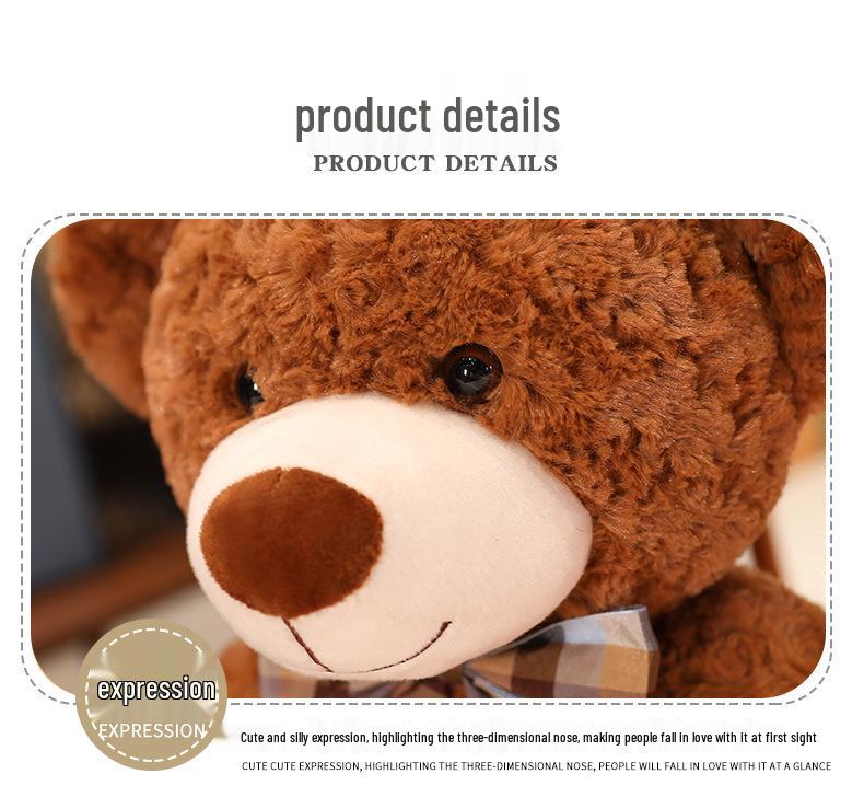 Adorable Bow Tie Teddy Bear Plush Couple - Perfect Bedtime Hugging Gift Doll