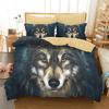 Dropship Digital Print HD Wolf Bedding 3D Tropical Rainforest Animals Duvet Cover Bed Linings Double King Size Comforter Cover