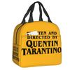 Custom Vintage Film Quentin Tarantino Lunch Box Pulp Fiction Kill Bill Thermal Cooler Food Insulated Lunch Bag Portable Tote Bag