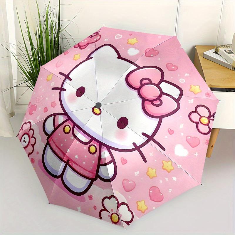 

1pc Hello Kitty Pink Background Umbrella with Plastic Handle,Suitable for All Seasons Home Travel Outdoor UmbrellaSanlio003