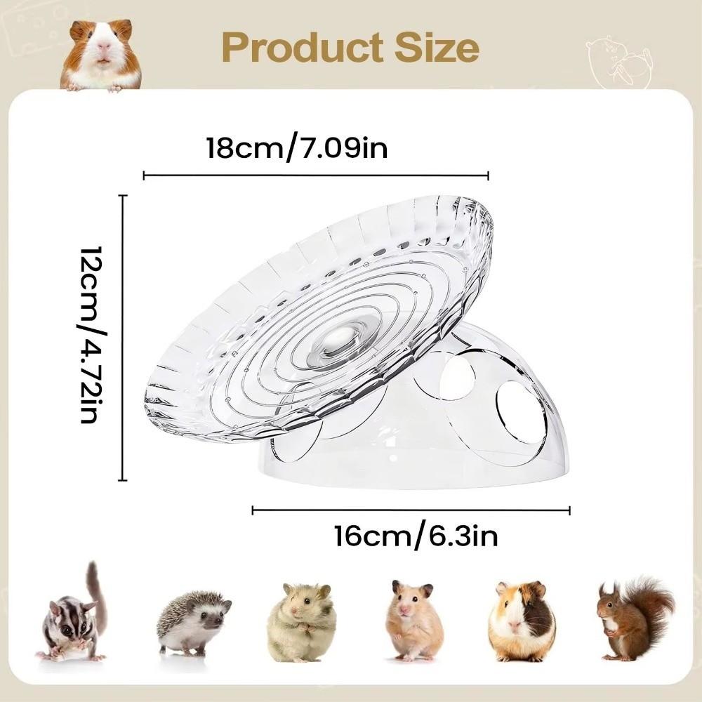 Acrylic Hamster Running Wheel Extra Large Anti-slip Running Disc Silent Spinner Quiet Cage Running Wheel