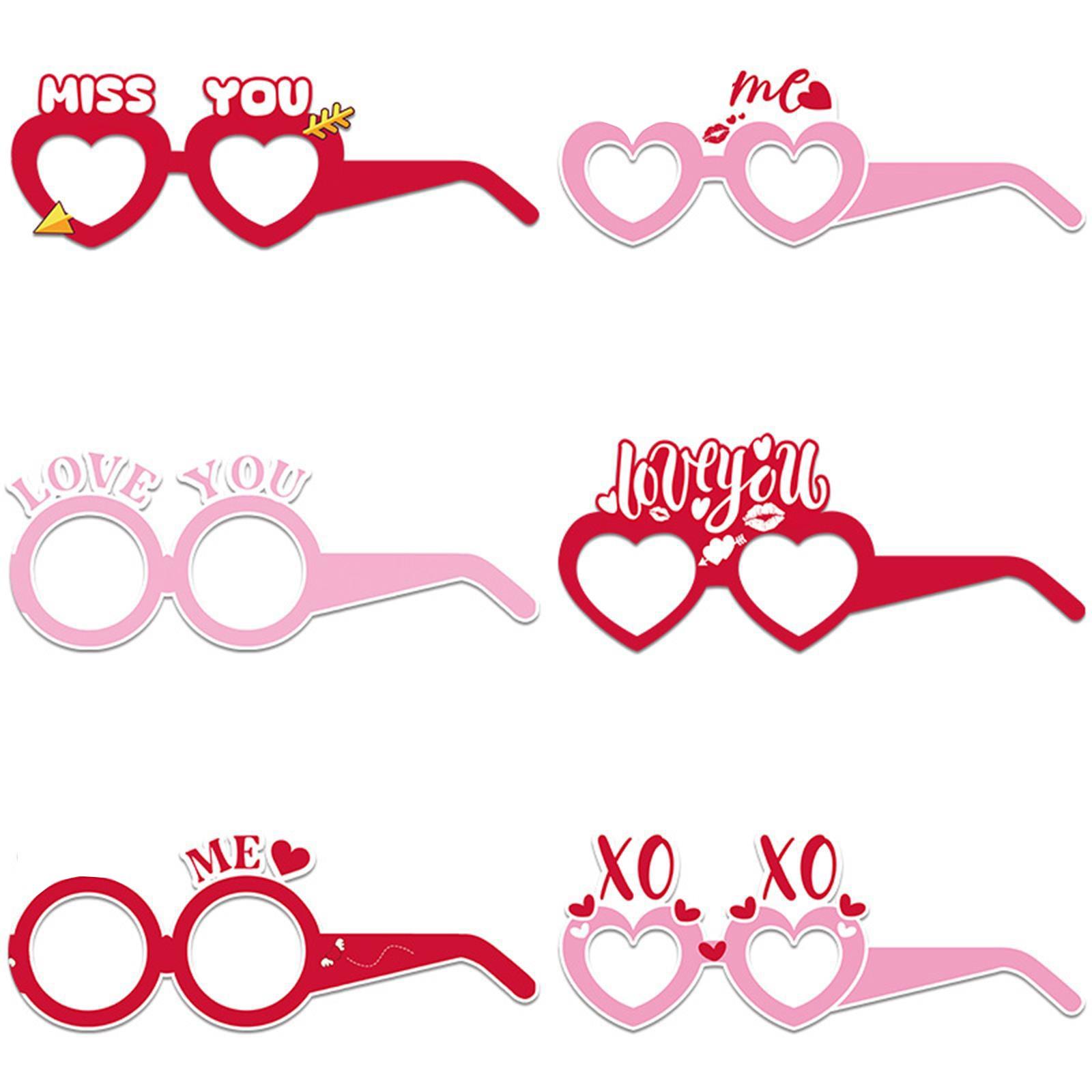 

6 шт. тематические бумажные стаканы ко Дню святого Валентина, веселые красочные декоративные стаканы для вечеринки ко Дню святого Валентина