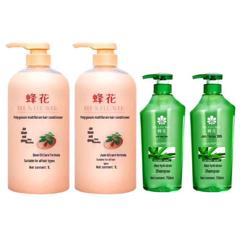 Bee & Flower Fo-Ti Deep Moisturizing Conditioner & Aloe Vera Hydrating Shampoo Bundle