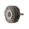 Efficient Stainless Steel Wire Wheel Brush, 2 Diameter, Ensures Effective Metal Cleaning & Deburring, 6mm Shank