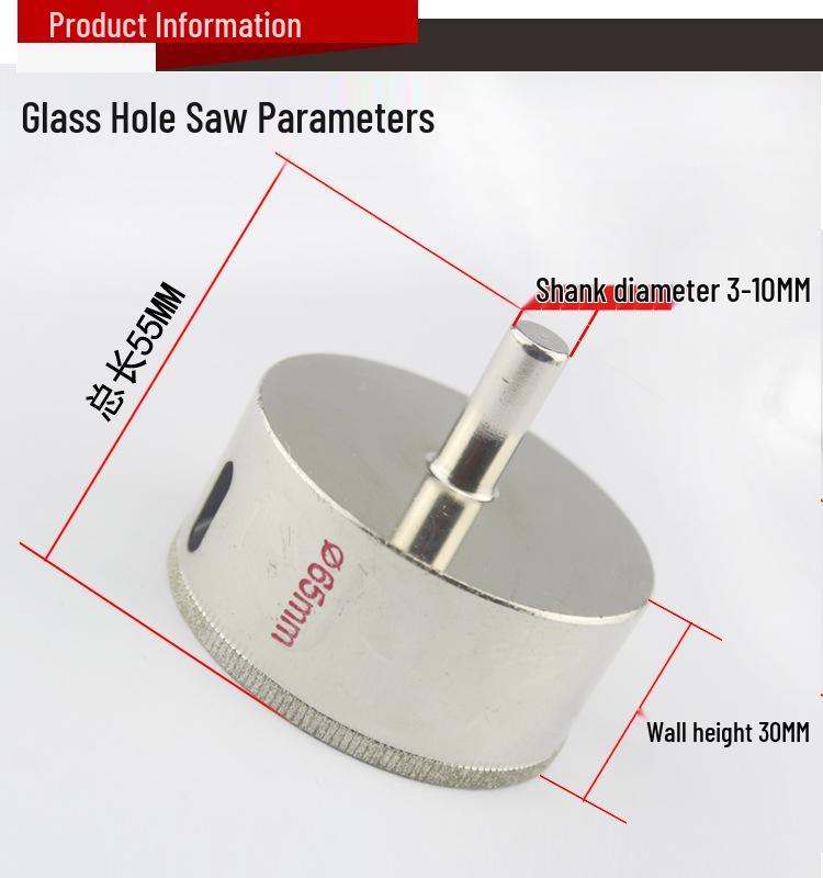 Multifunctional Glass & Tile Drill Bit Set for Range Hood Installation