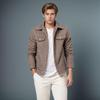 New Autumn and Winter Men's Trendy Fashionable Woolen Jacket Single-breasted Solid Color Jacket