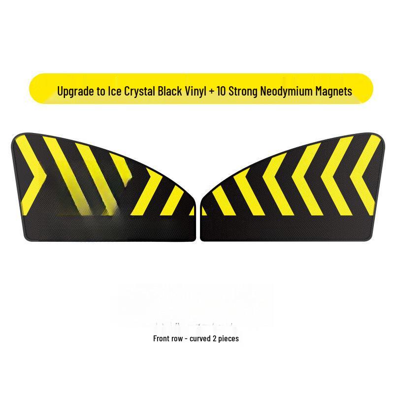 Magnetic Car Sunshade: Foldable, Heat-Blocking Side Window Protection. Front Window 2 Magnetic Sun Shades
