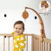 Let's Make Mobile Arm, Wood Grain Design, Plastic, Clip-on Design, Non-Slip, Compact, Perfect for Pregnancy, Soothing, and Crying (Brown)
