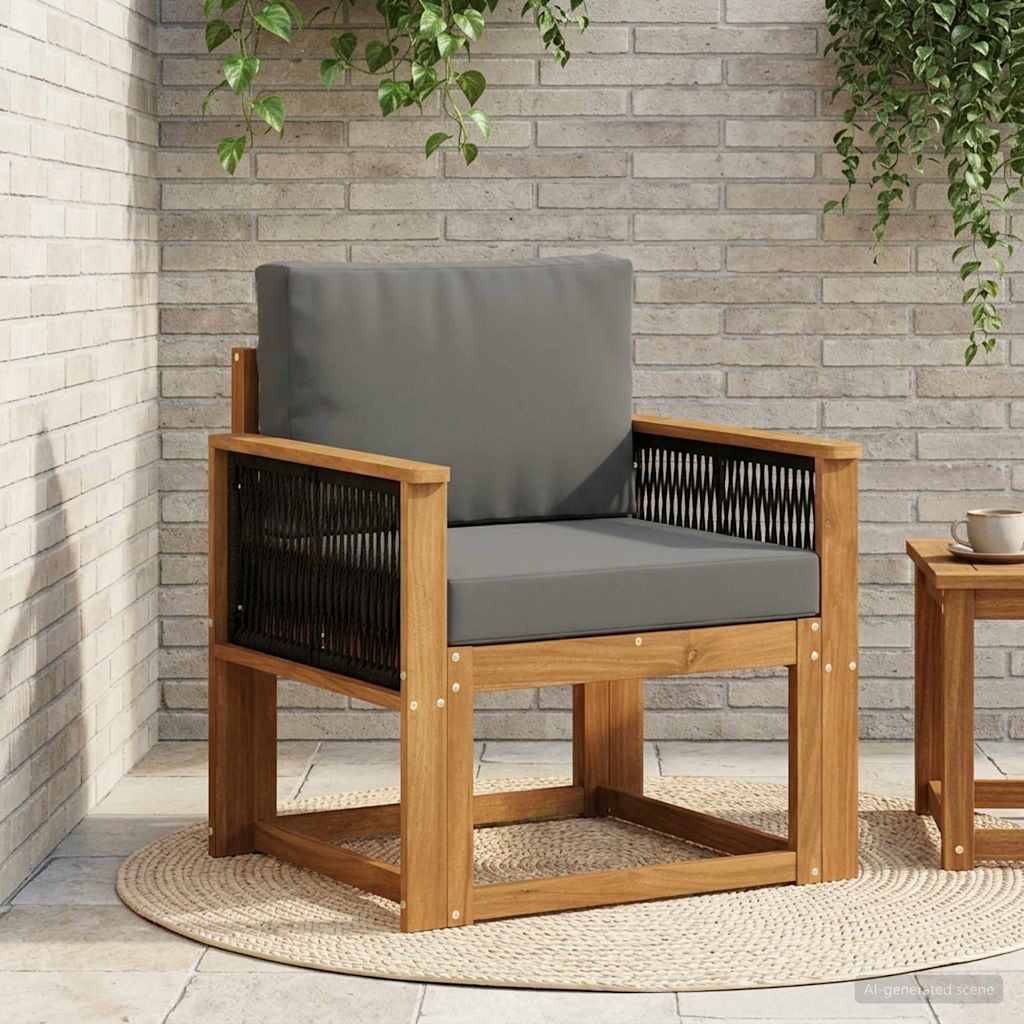 Outdoor 2 Seater Sofa Solid Acacia Wood Natural