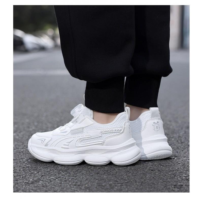 Bobdog Boys 'sneakers New Double-mesh Breathable Children's White Shoes Light All-matching Casual Students