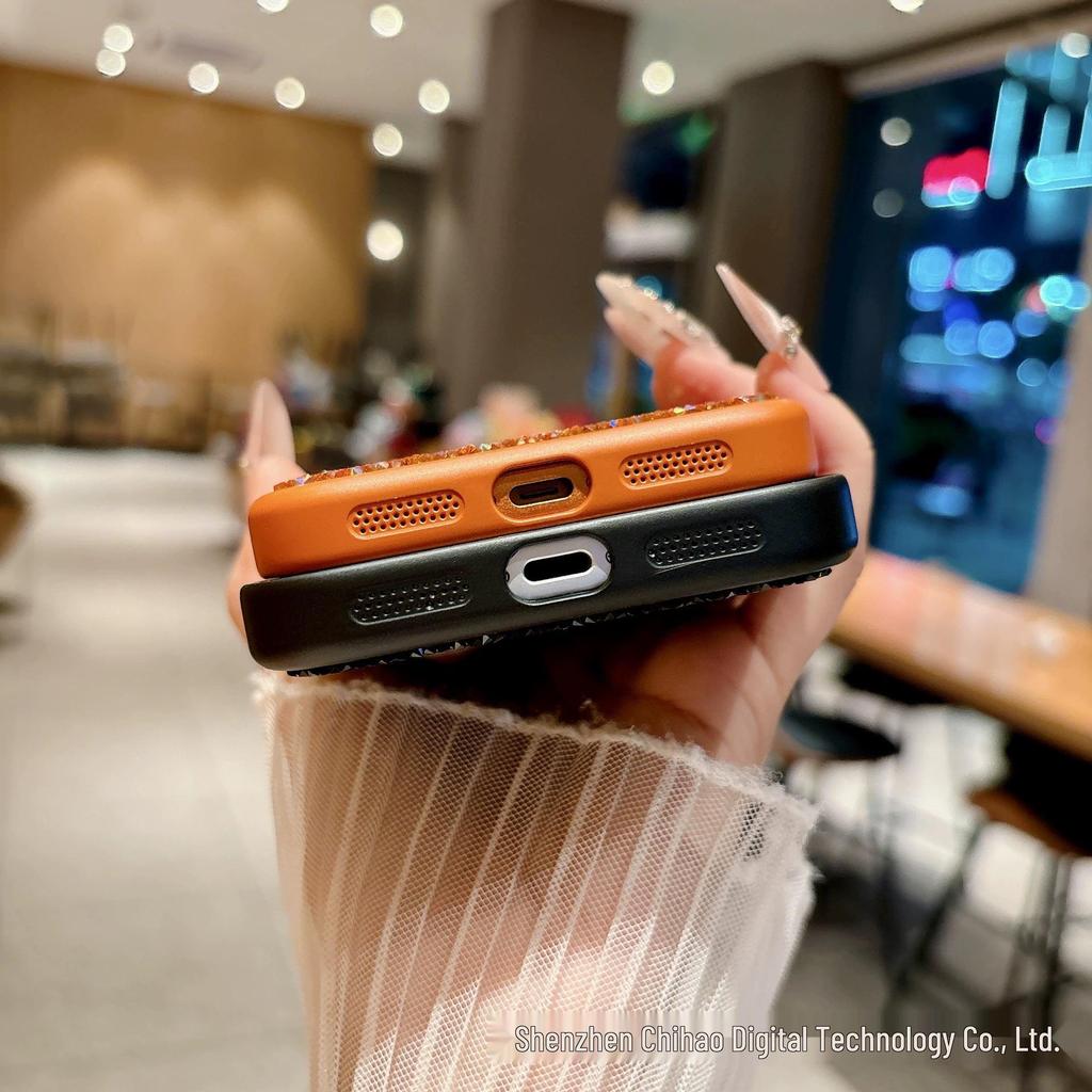 Чохол iPhone 17 Pro Max з алмазним блиском, протиударний - Креативний дизайн Apple 16